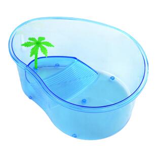 乌龟缸带晒台造景小型养乌龟专用缸幼龟饲养箱两栖盒带盖乌龟缸