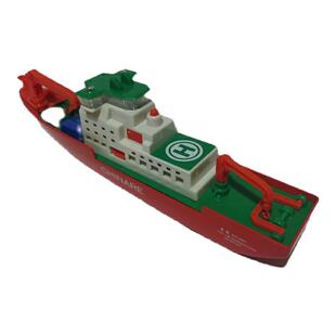 仿真雪龙2号破冰船合金模型观光轮船声光回力南极探险船儿童玩具