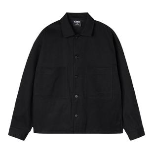 SLAMBLE CLO.新款工装夹克翻领运动休闲男上衣美式纯色潮流外套