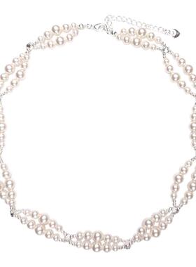 施家珍珠项链配饰女款2025新款项链高级感轻奢小众项圈锁骨链原创