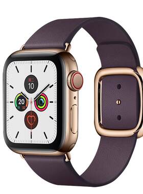 iwatch表带真皮现代风扣适用苹果