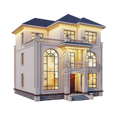 多尺寸别墅设计图纸二层半三层 网红欧式农村自建房【8-13m开间】