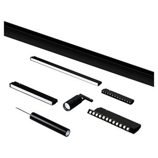 磁吸轨道灯三色变光嵌入式无主灯泛光灯客厅照明智能led射灯设计