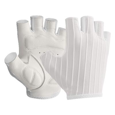 塔斯队长半指羊皮掌垫自行车手套