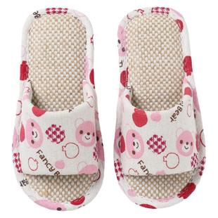 儿童拖鞋棉麻布艺室内男童女童小孩家用亚麻家居家春秋冬宝宝防滑