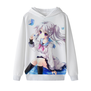 新款9-nine-连帽卫衣游戏galgame周边定制痛衣服秋冬青少年外套潮