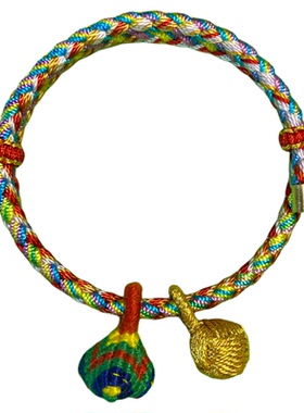 端午节五彩绳手链女男手工编织