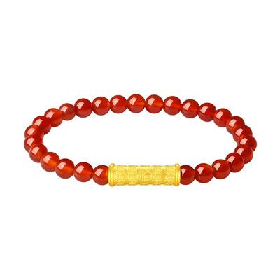 周大生百福筒黄金转运珠