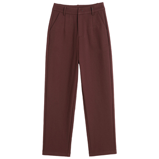 以利曼贝气质香蕉裤春新款九分镰刀裤宽松休闲裤女士百搭直筒裤子