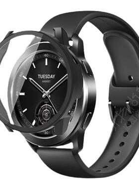 适用小米watch5手表S5钢化S4sport保护套s3智能2新款手表S1pro三代pc一体41钢化保护壳屏幕保护s3贴膜防刮