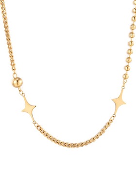 星星项链女不对称轻奢小众设计