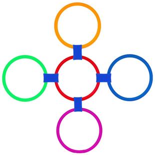 儿童跳圈圈环跳房子格子小孩跳跃训练器材跳栏架幼儿园训练跳跳圈