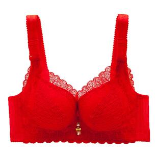 春季柔软内衣女小胸聚拢无钢圈中厚文胸罩性感透气薄款收副乳上托