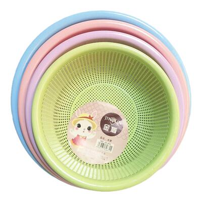 加厚塑料圆形厨房沥水篮淘洗篮