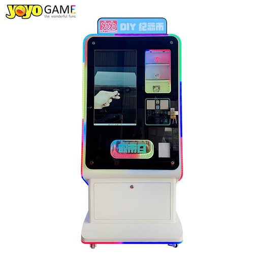 自助打印纪念章机金银币景区DIY谷子UV彩印设备多功能自动售卖机