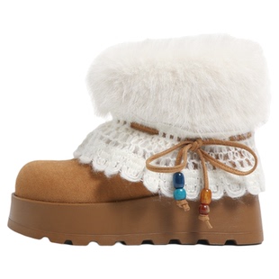 Forever21暖敦敦|雪地靴女防水防滑厚底棉鞋加绒保暖2026冬季新款