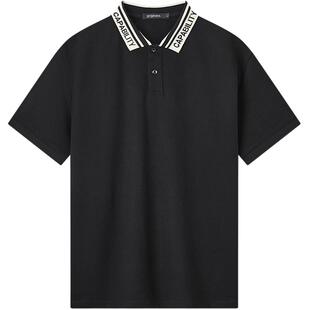 gxg.jeans男装 多色休闲字母提花翻领男式POLO衫男短袖 25夏新品