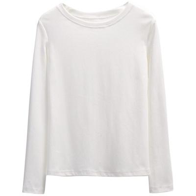 纯棉薄款打底衫长袖素岸