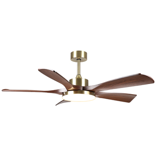 新款客厅餐厅复古带电风扇吊灯中古变频大风力吊扇灯家用一体吊灯