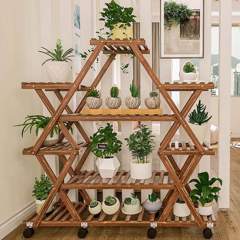 花架子客厅落地式多肉植物摆放架花盆置物架实木花架阳台2025新款