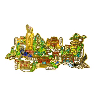 【九华山地图】金属冰箱贴池州文创纪念品甘露寺天台峰城市伴手礼