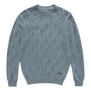 鹿王羊绒衫男士圆领变换组织套头衫保暖纯色百搭简约春秋冬新款