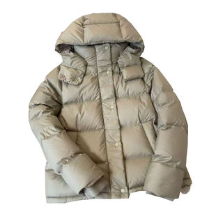 lu系羽绒服女短款2025冬新款95白鸭绒五格面包服显瘦百搭保暖外套