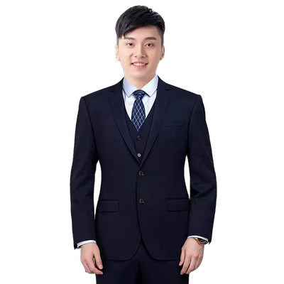 中国移动工作服男西服裤套装秋冬