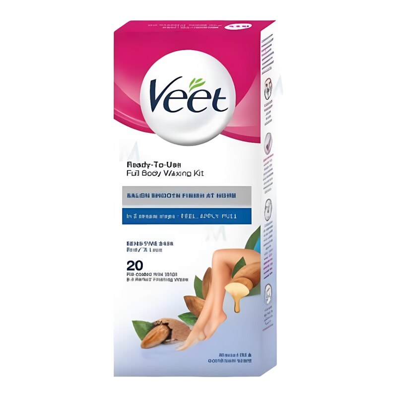 Veet敏感肌肤全身蜡条20片装脱毛除毛剃毛撕拉蜡条温和防敏进口版