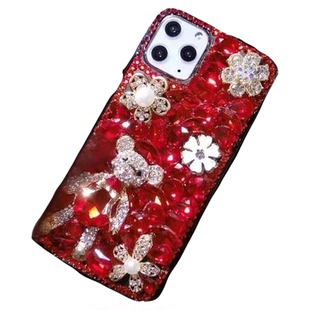 Bear Phone Case for iPhone 16Pro 1514 13 12 11 xs xr Pro max plus Diamond Cover Luxury Fashion手机壳