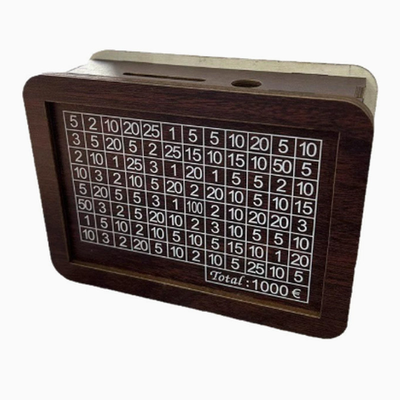 数字木质大容量情侣存钱罐