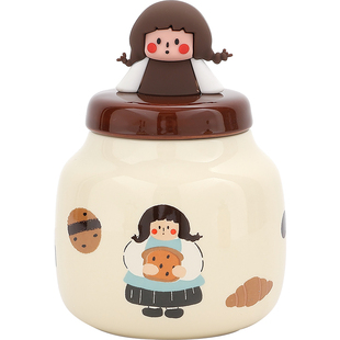 陶瓷调料罐高级感食盐罐家用密封防潮调味盒厨房收纳佐料味精瓶子