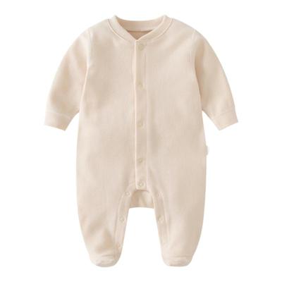 婴儿舒绒连体衣长袖包脚爬服秋冬