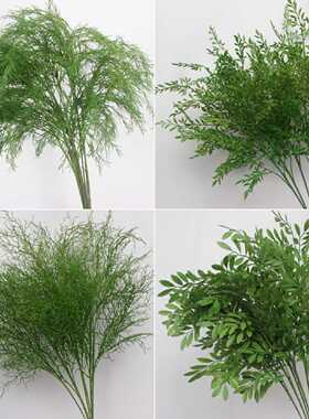 婚庆花材绿色仿真花森系仿真绿植假花叶子配叶装饰道具假树叶花艺