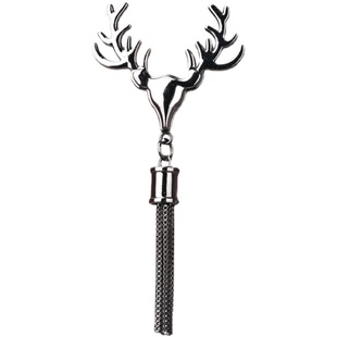 包包上装饰鹿头挂件饰品金属编织小鹿配饰五金流苏挂饰手工diy女