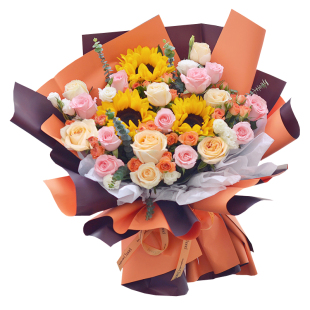 珠海鲜花速递同城配送生日表白红玫瑰花束康乃馨香洲斗门花店送花