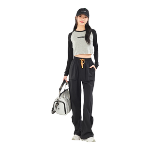 WEARX完型-工装阔腿裤女2025新款宽松跑步速干运动防晒透气长裤