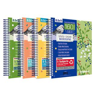 凯萨KAISA美式线圈笔记本本子a4凯撒高颜值考研英语单词横线本子ins风a4活页笔记本替芯加厚错题记事本