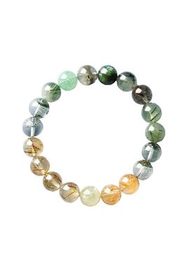 天然绿幽灵手链木旺生机