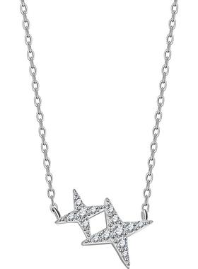 老银匠925纯银星星项链送女友