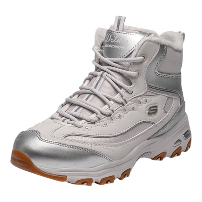 斯凯奇加绒厚底高帮棉鞋雪地靴