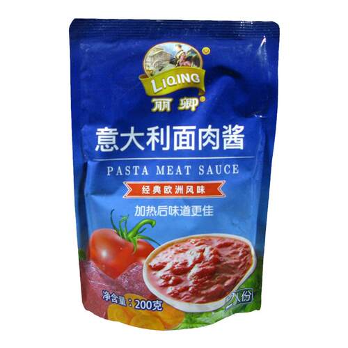 丽卿意大利面肉酱200g番茄罗勒酱意面酱家用速食拌面酱披萨意粉酱