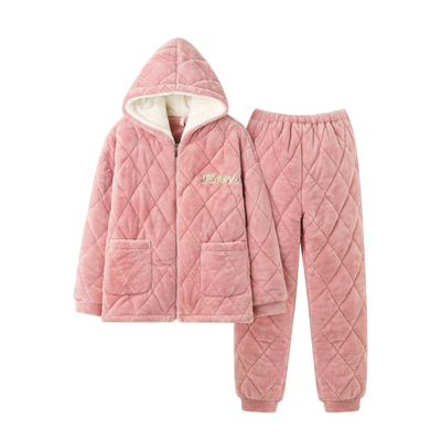 安比斯情侣夹棉暖暖衣家居服