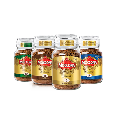 摩可纳moccona冻干纯黑咖啡粉