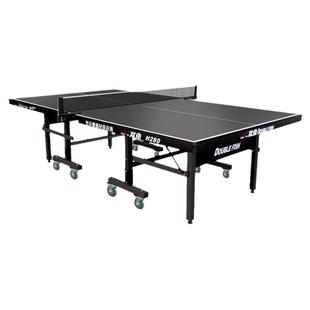 双鱼黑色桌面乒乓球台22MM面板H280可折叠式乓乒球桌家用室内标准