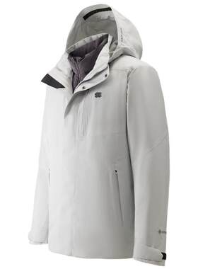 KOLON SPORT可隆冲锋衣2级防泼水防风透湿男女GTX羽绒三合一夹克