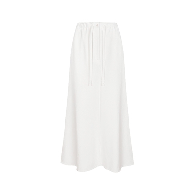 LESS长款A字微喇包臀半身裙气质