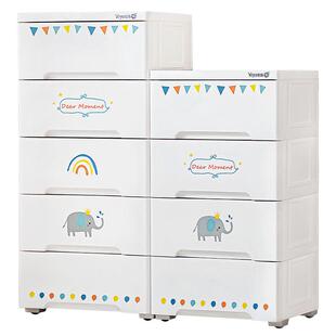 也雅夹缝抽屉式收纳柜塑料儿童宝宝衣物收纳箱子窄缝置物柜储物柜