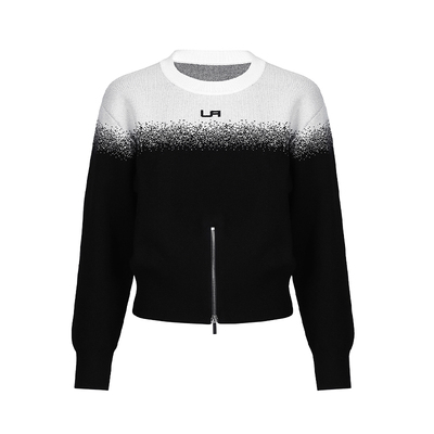 La pargay渐变色时尚长袖毛针织衫女2025新款设计感潮牌个性毛衫