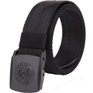 防金属过敏男女士皮带无金属塑料头腰带非金属过安检帆布牛仔裤带